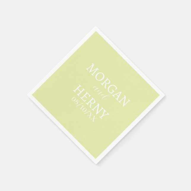 CUSTOMIZED NAME STYLISH MODERN  WEDDING  NAPKINS (Corner)