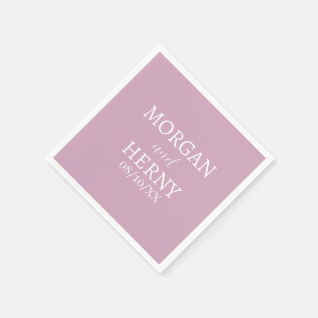 CUSTOMIZED NAME STYLISH MODERN  WEDDING  NAPKINS (Corner)