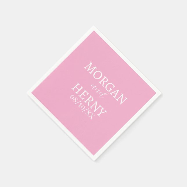 CUSTOMIZED NAME STYLISH MODERN WEDDING  NAPKINS (Corner)