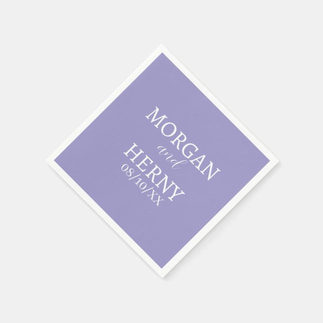 CUSTOMIZED NAME STYLISH MODERN  WEDDING  NAPKINS (Corner)
