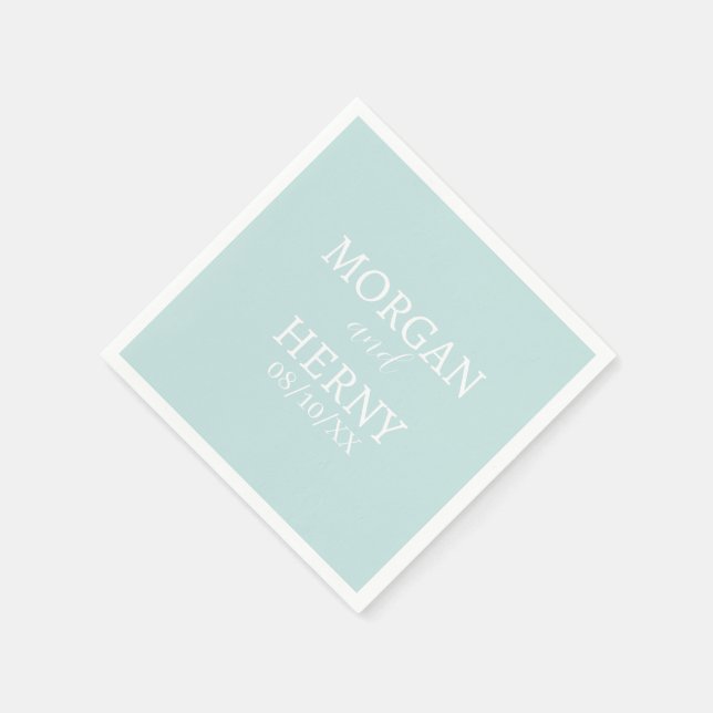 CUSTOMIZED NAME STYLISH MODERN  WEDDING  NAPKINS (Corner)