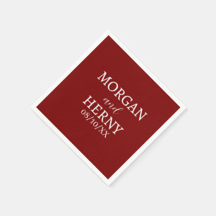 CUSTOMIZED NAME STYLISH MODERN WEDDING NAPKINS
