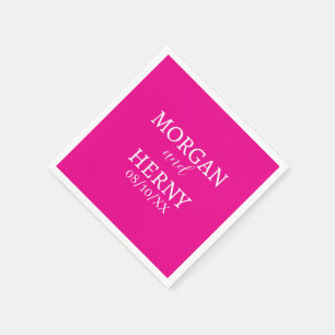 CUSTOMIZED NAME STYLISH MODERN WEDDING NAPKINS