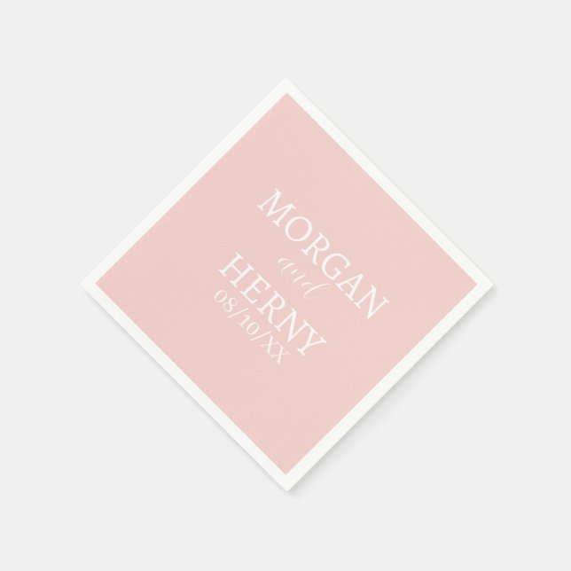 CUSTOMIZED NAME STYLISH MODERN  WEDDING  NAPKINS (Corner)