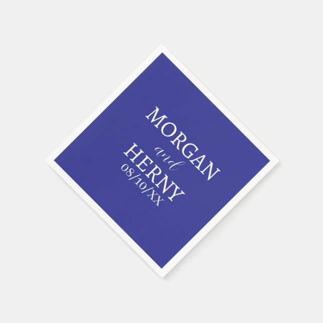 CUSTOMIZED NAME STYLISH MODERN  WEDDING  NAPKINS (Corner)