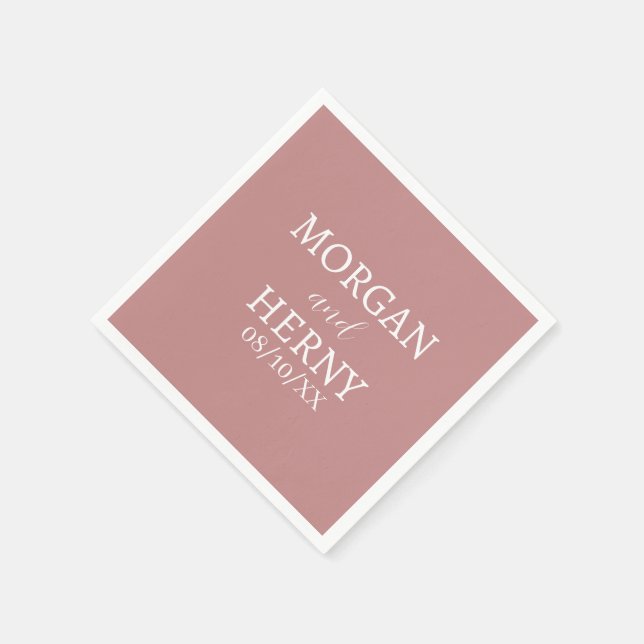 CUSTOMIZED NAME STYLISH MODERN  WEDDING  NAPKINS (Corner)