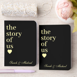  CUSTOMIZED NAME STYLISH WEDDING COUPLE NOTEBOOK