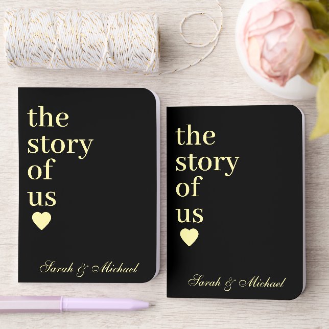  CUSTOMIZED NAME STYLISH WEDDING COUPLE NOTEBOOK (Wedding)