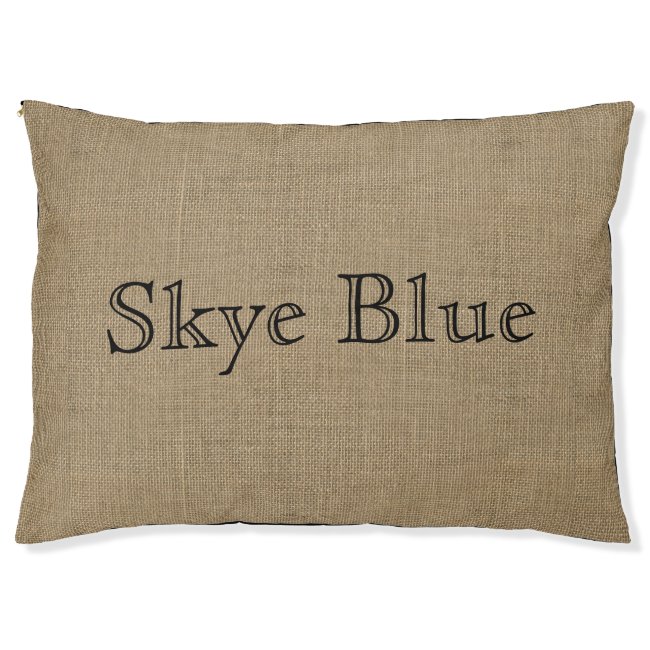Customized Natural Beige Burlap Pattern Pet Bed