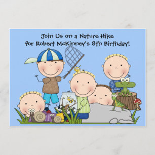 Customized Nature Hike Birthday Invitation