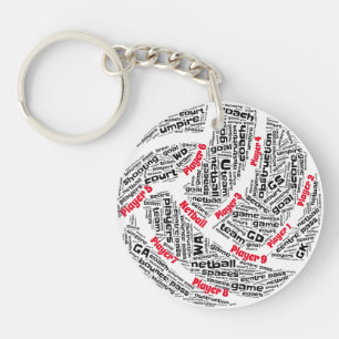 Customized Netball Team Acrylic Key chain