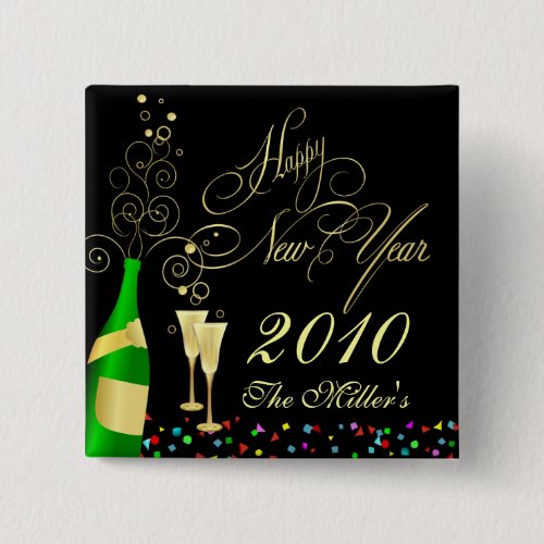 Customized New Years Eve Party Pin