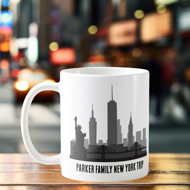 Customized New York Trip Skyline Statue of Liberty Coffee Mug (Creator Uploaded)