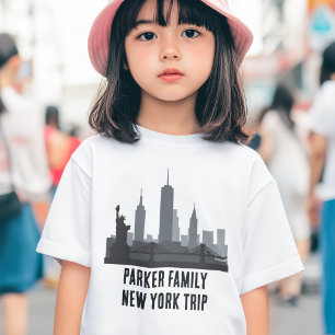 Customized New York Trip Skyline Statue of Liberty Toddler T-shirt