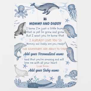 customized newborn blankets with name & message