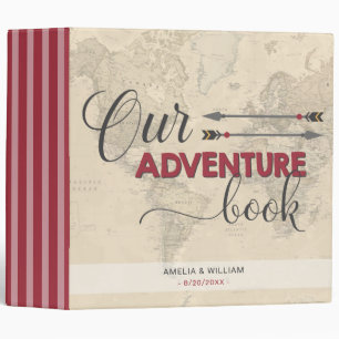 Customized Newlywed Couple Travel Book Photo Album 3 Ring Binder