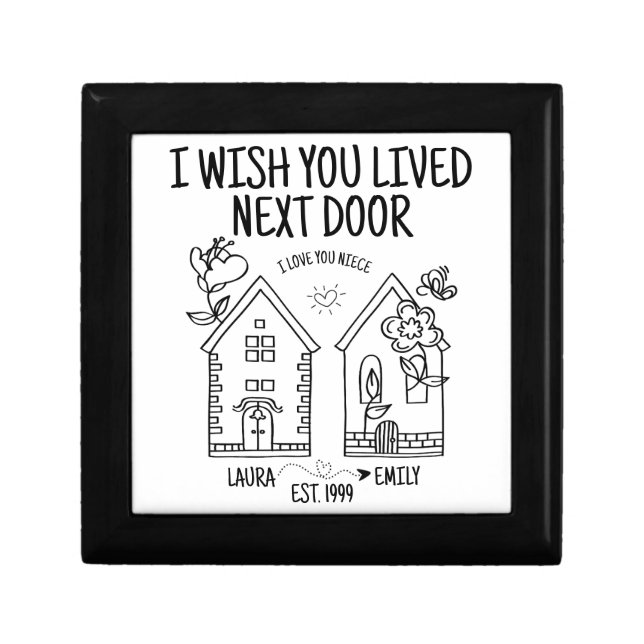 Customized Niece Gift I Wish You Lived Next Door Box