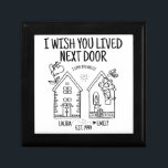 Customized Niece Gift I Wish You Lived Next Door Gift Box<br><div class="desc">Looking for the perfect gift for your niece’s upcoming birthday? Look no further than our personalized I Wish You Lived Next Door wooden keepsake box! This unique and sentimental gift is sure to make her feel loved and appreciated. Plus, it makes a great remembrance of your time spent together as...</div>