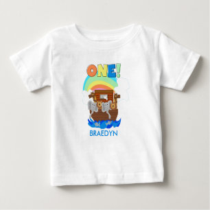Customized Noah's Ark Baby 1st Birthday T-shirt