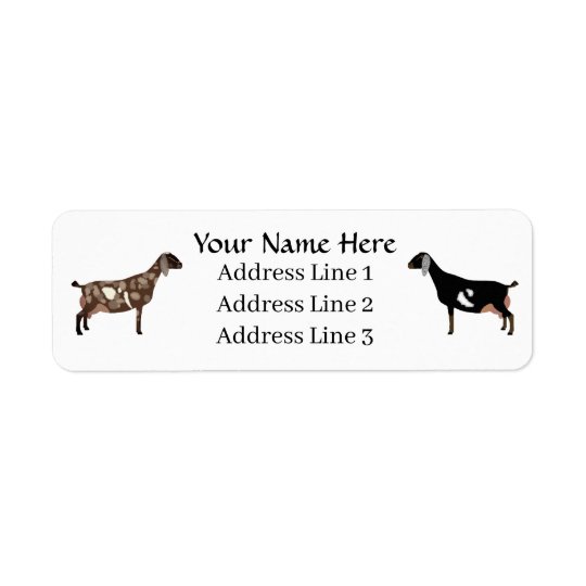 Customized Nubian Dairy Goat Address Label