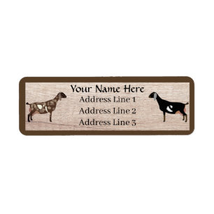Customized Nubian Dairy Goat Return Address Label