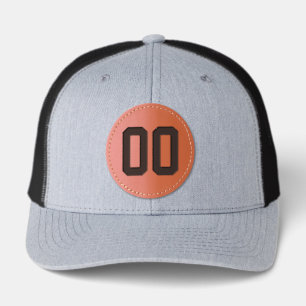 CUSTOMIZED NUMBER CUSTOM GIFT LEATHER PATCH HAT
