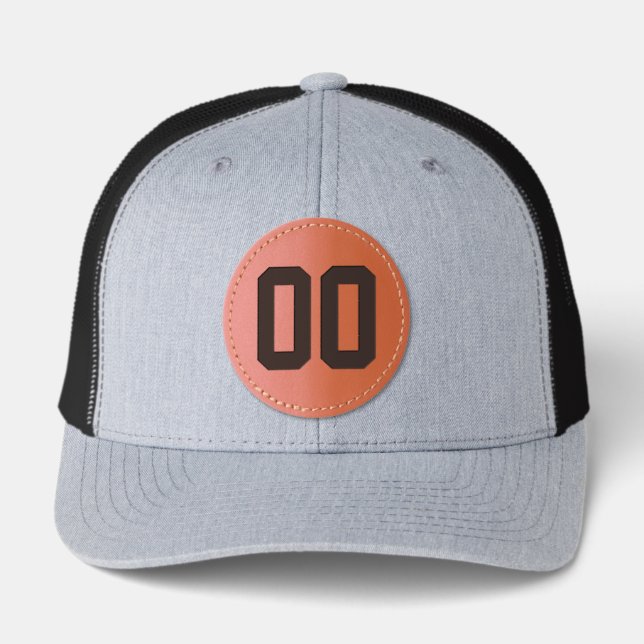 CUSTOMIZED NUMBER CUSTOM GIFT LEATHER PATCH HAT (Front)