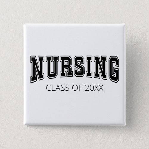 customized nursing class of black button