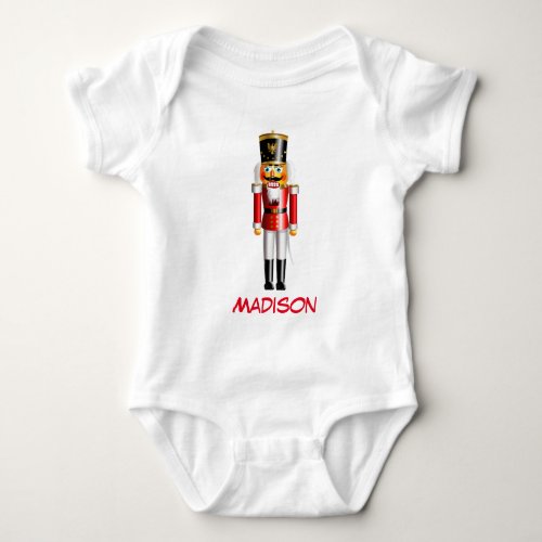 Customized Nutcracker Toy Soldier Cartoon Baby Bodysuit