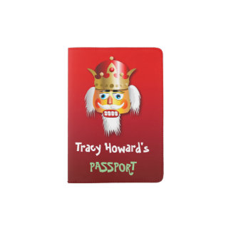 Customized Nutty Nutcracker King Cartoon Passport Holder