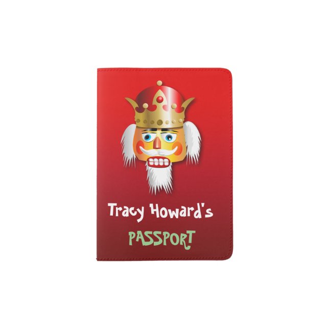 Customized Nutty Nutcracker King Cartoon Passport Holder (Front)