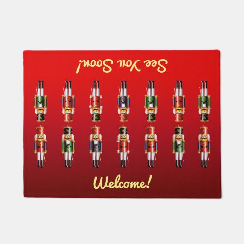 Customized Nutty Nutcracker Soldiers Doormat