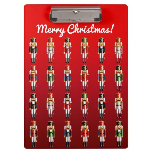 Customized Nutty Nutcracker Toy Soldiers Clipboard