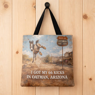 Customized Oatman Donkey Route 66 Centennial Gift Tote Bag