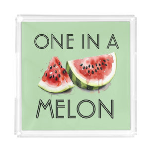 Customized ONE IN A MELON Summer Vibes Party Tools Acrylic Tray