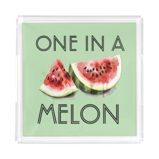 Customized ONE IN A MELON Summer Vibes Party Tools Acrylic Tray
