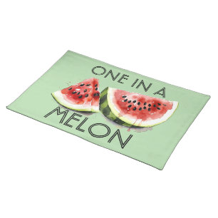 Customized ONE IN A MELON Summer Vibes Party Tools Cloth Placemat
