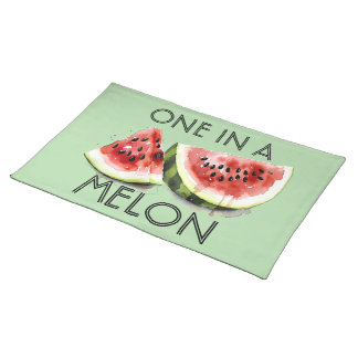 Customized ONE IN A MELON Summer Vibes Party Tools Cloth Placemat