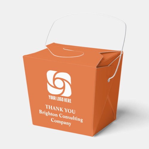 Customized Orange Company Logo Business Fortune Favor Boxes