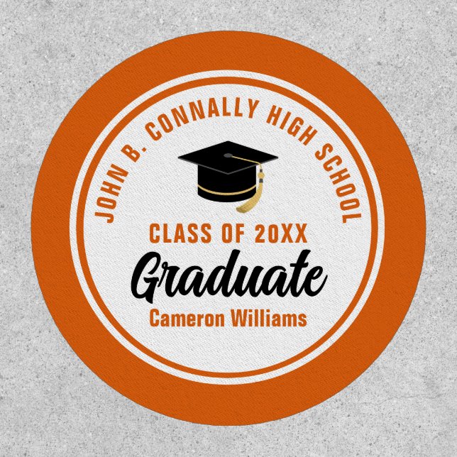 Customized Orange Graduate 2026 Graduation Patch (Front)