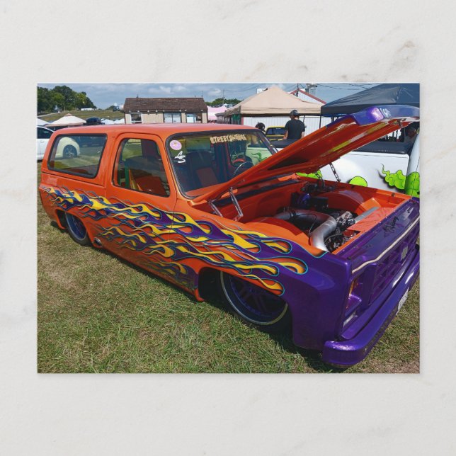 Customized Orange Truck Postcard (Front)