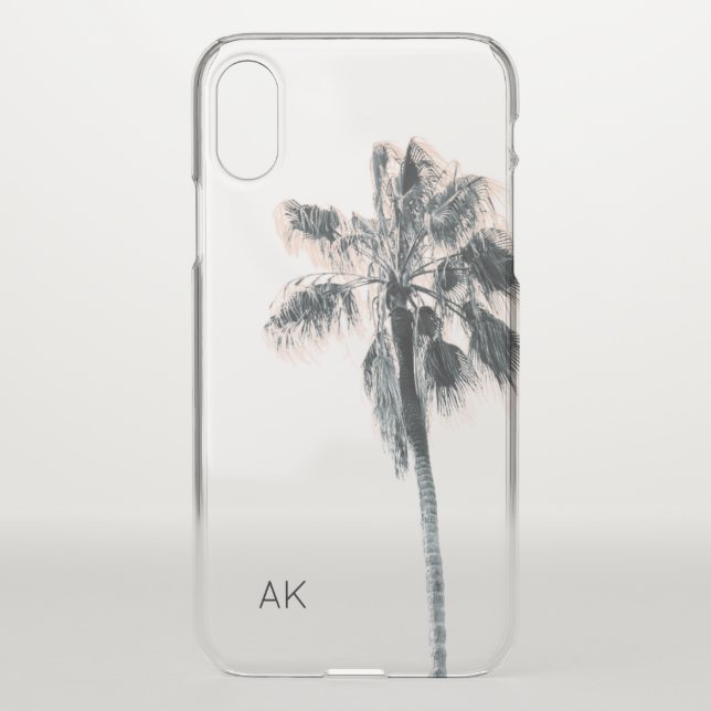 Customized Palm Tree iPhone X case - clear (Back)