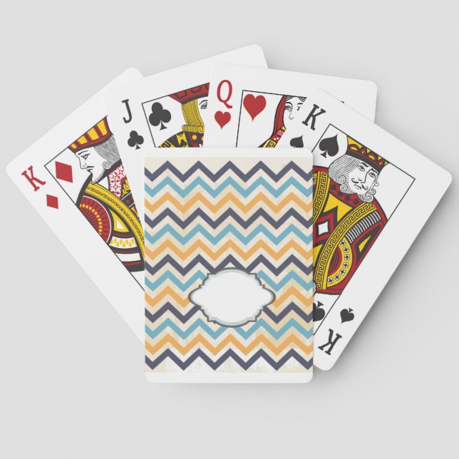 Customized Pattern Monogram Poker Cards (Back)