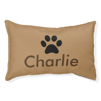 Customized paw print dog bed
