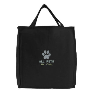 Customized Personalized Animal Hospital Embroidered Tote Bag