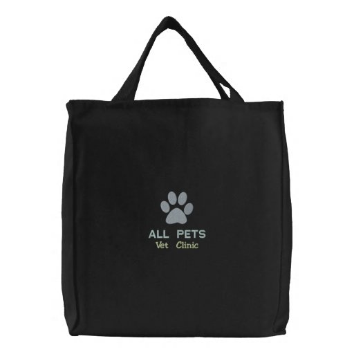 Customized Personalized Animal Hospital Embroidered Tote Bag