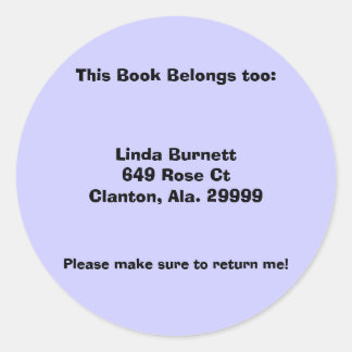 Customized Personalized Book Labels