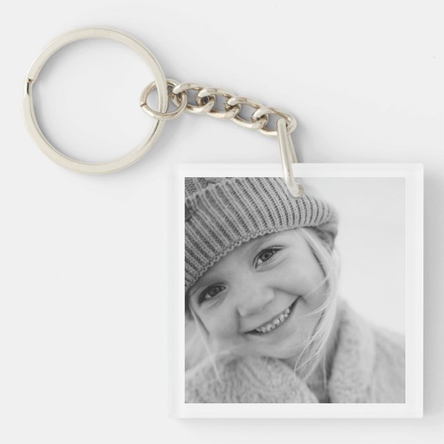 Customized Personalized Create Your Own Photo  Keychain (Front)