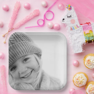 Customized Personalized Create Your Own Photo Paper Plates
