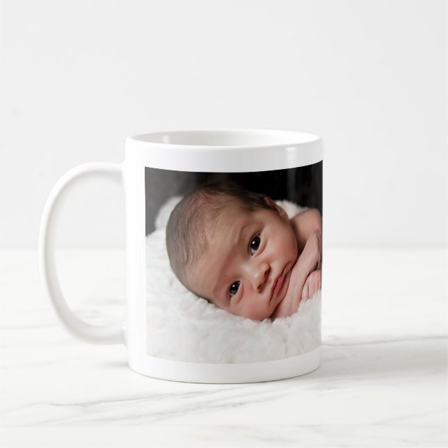Customized Personalized Photo Birth Baby Mug (Left)